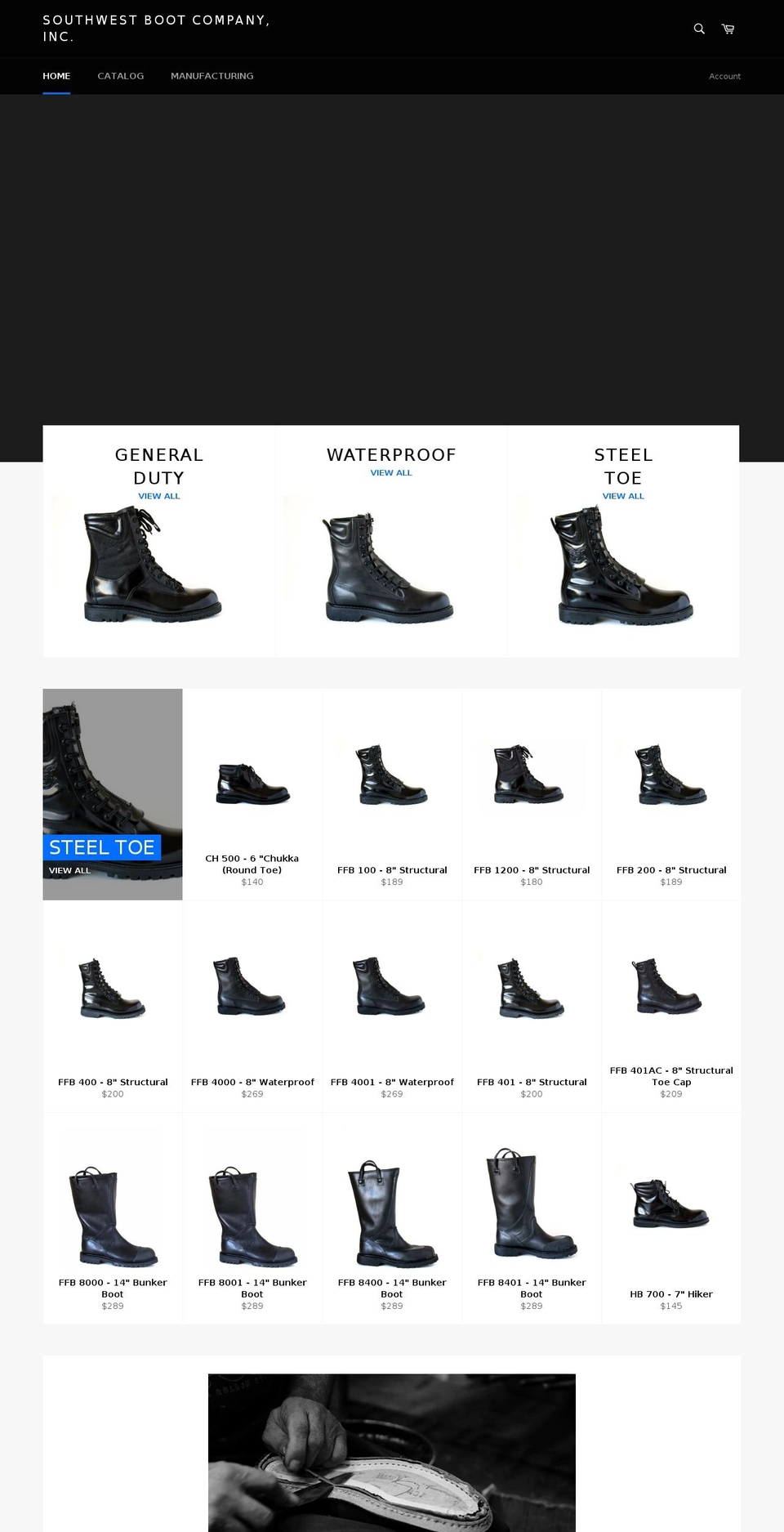 southwestboot.com shopify website screenshot