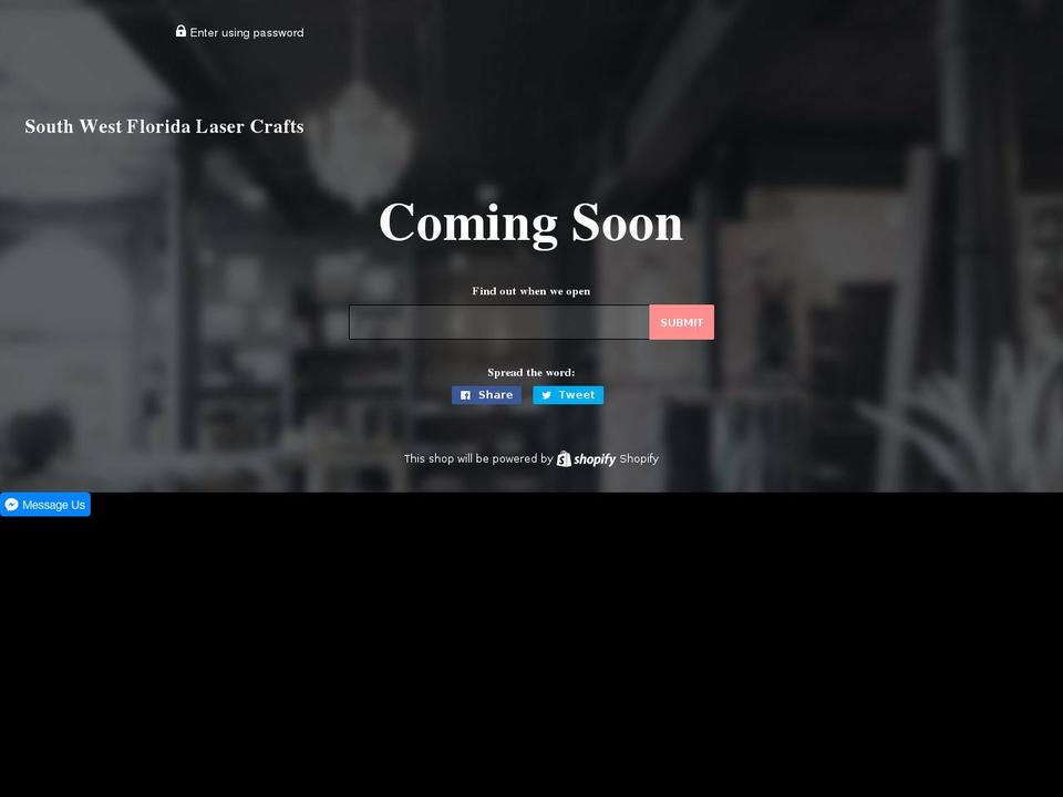 southwestfloridalasercrafts.com — Shopify storefront screenshot