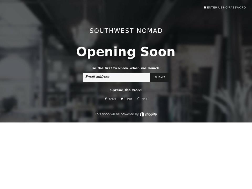 southwestnomad.com — Shopify storefront screenshot