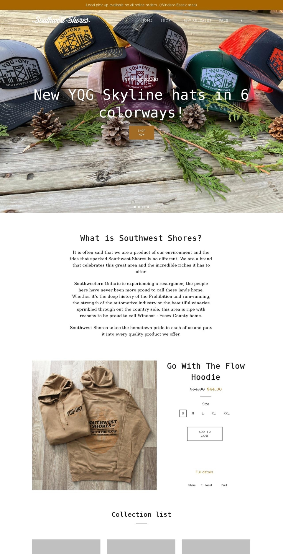 southwestshores.com — Shopify storefront screenshot
