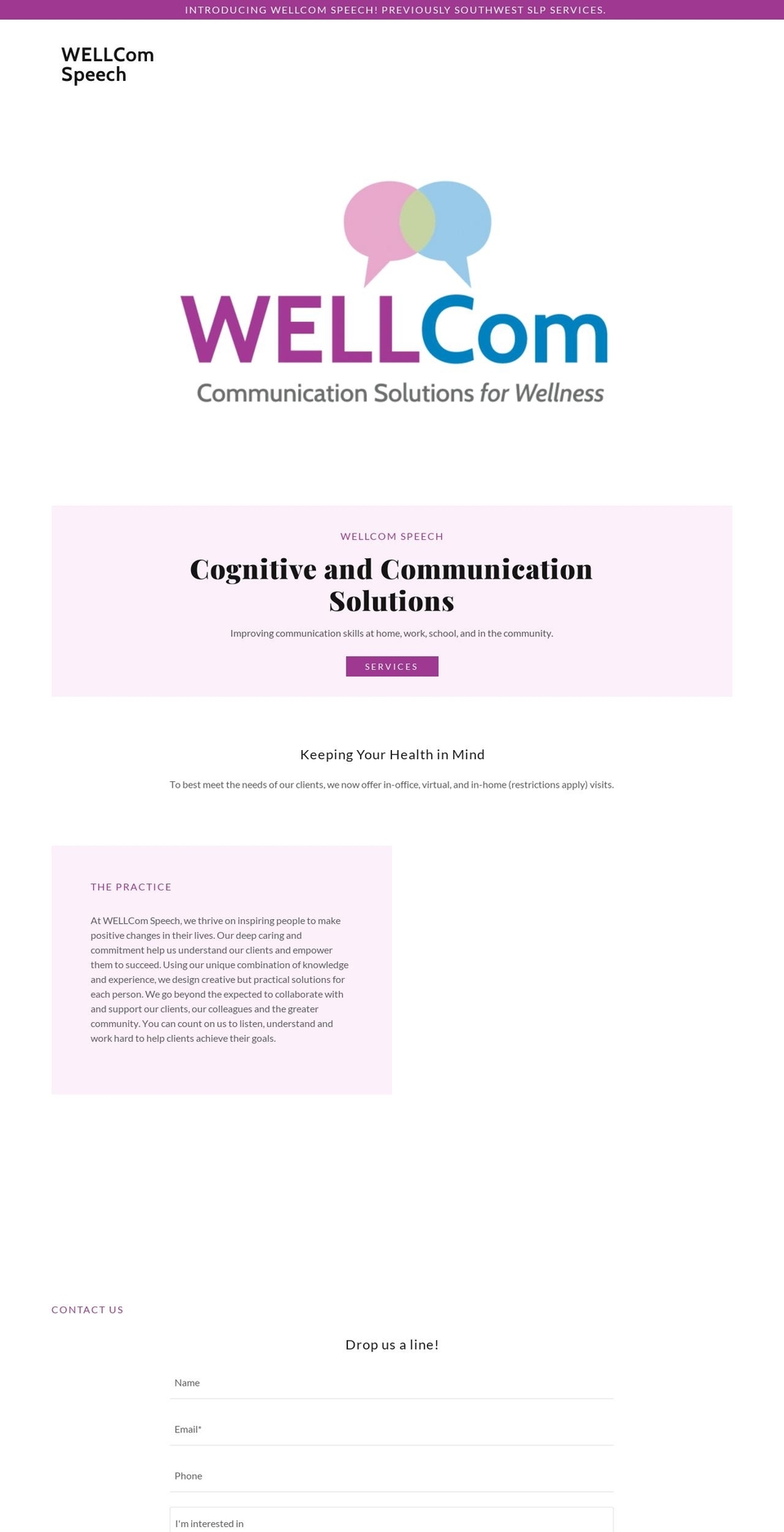 southwestslp.com shopify website screenshot