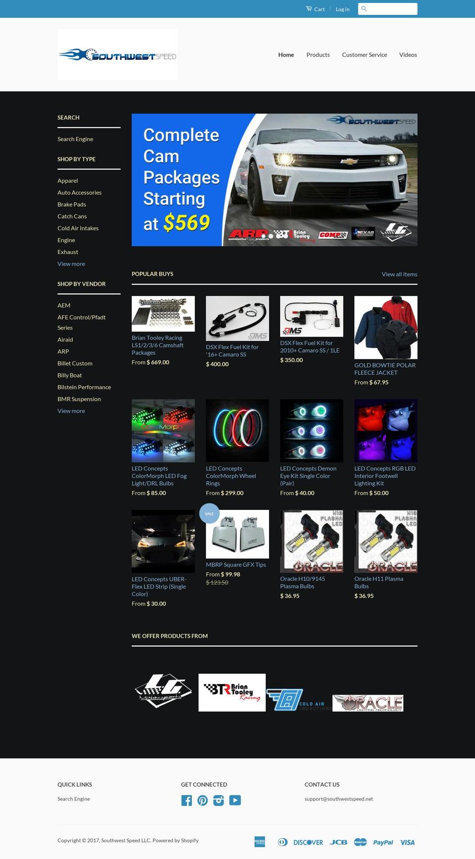 southwestspeed.net shopify website screenshot