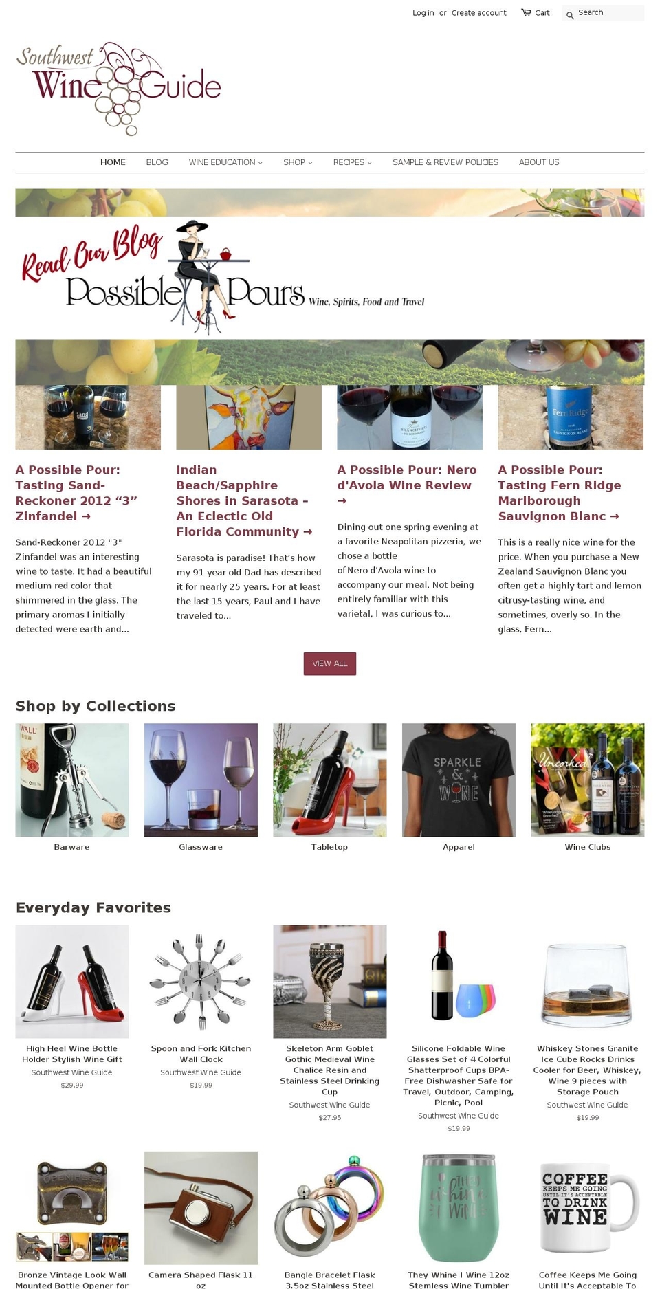 southwestwineguide.com — Shopify storefront screenshot