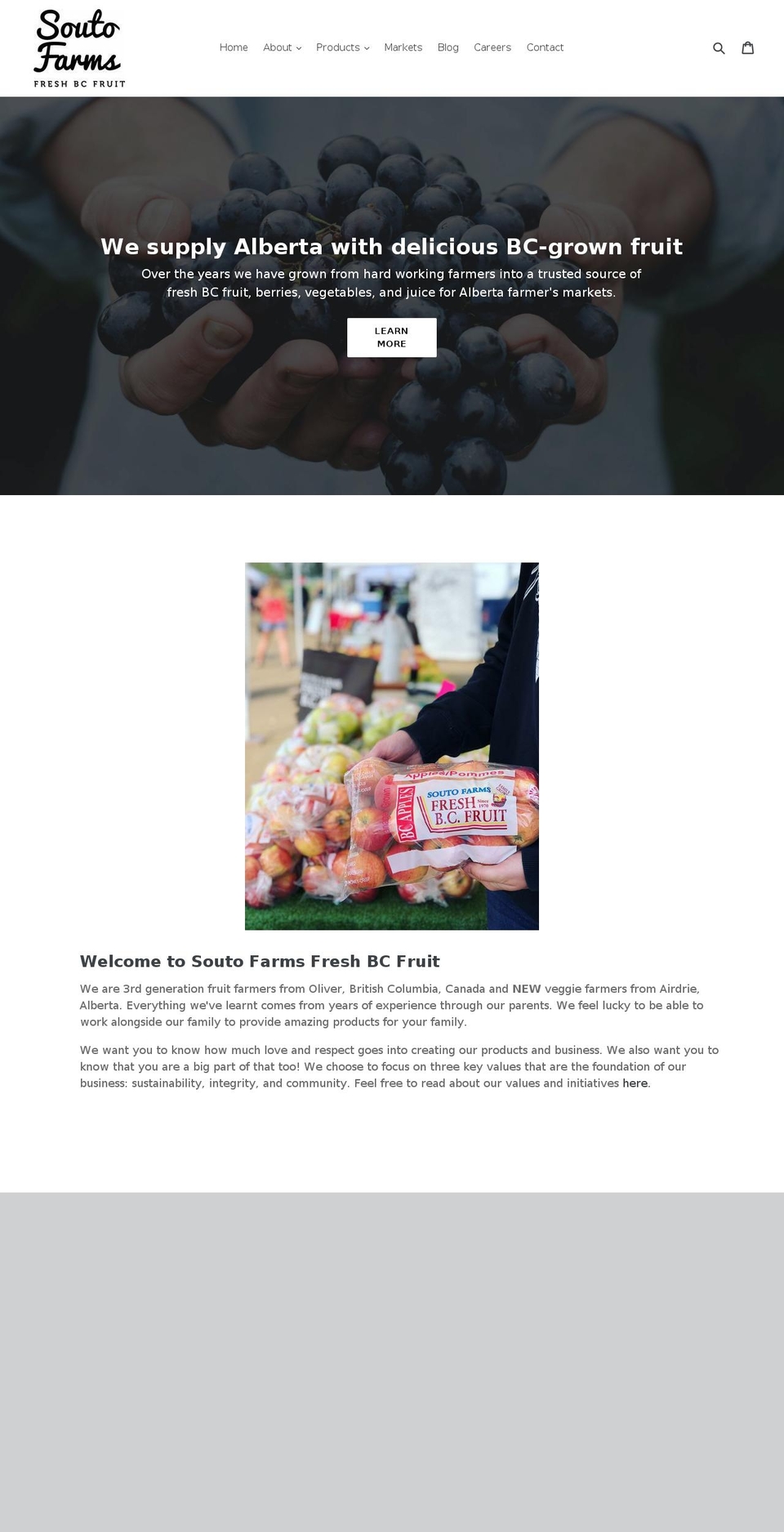 soutofarms.com — Shopify storefront screenshot