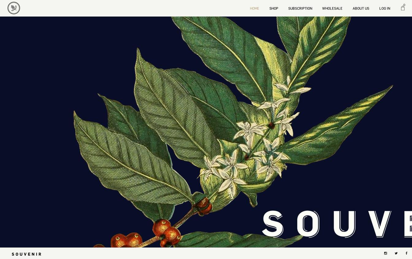 souvenir-coffee.com shopify website screenshot