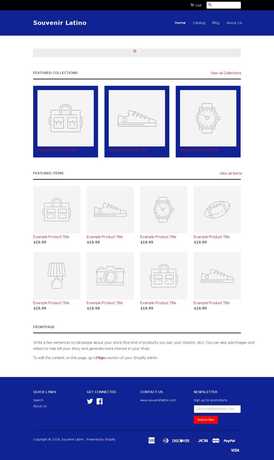souvenirlatino.com — Shopify storefront screenshot