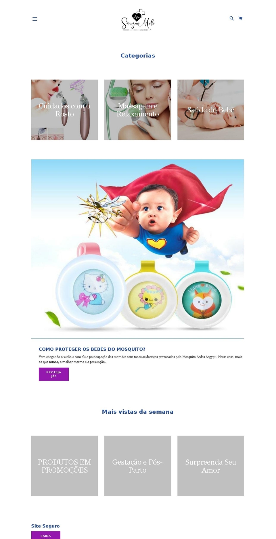 souzaemelo.com — Shopify storefront screenshot