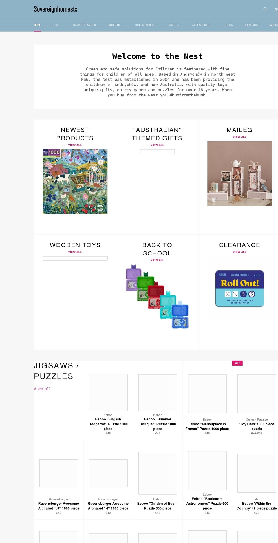 sovereignhomestx.com shopify website screenshot