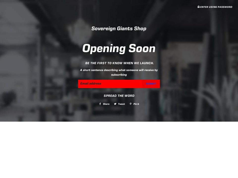 sovereignusa.com — Shopify storefront screenshot