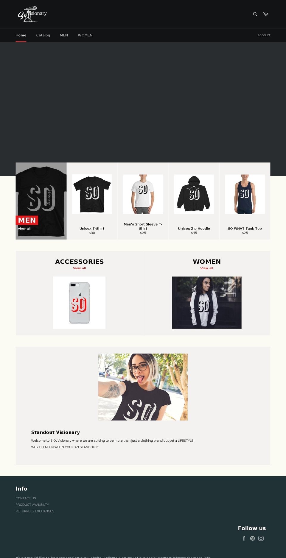 sovisionary.com — Shopify storefront screenshot