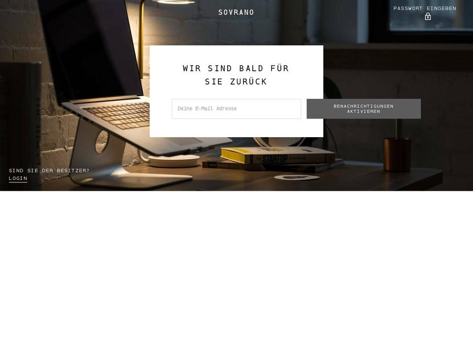 sovrano.de shopify website screenshot