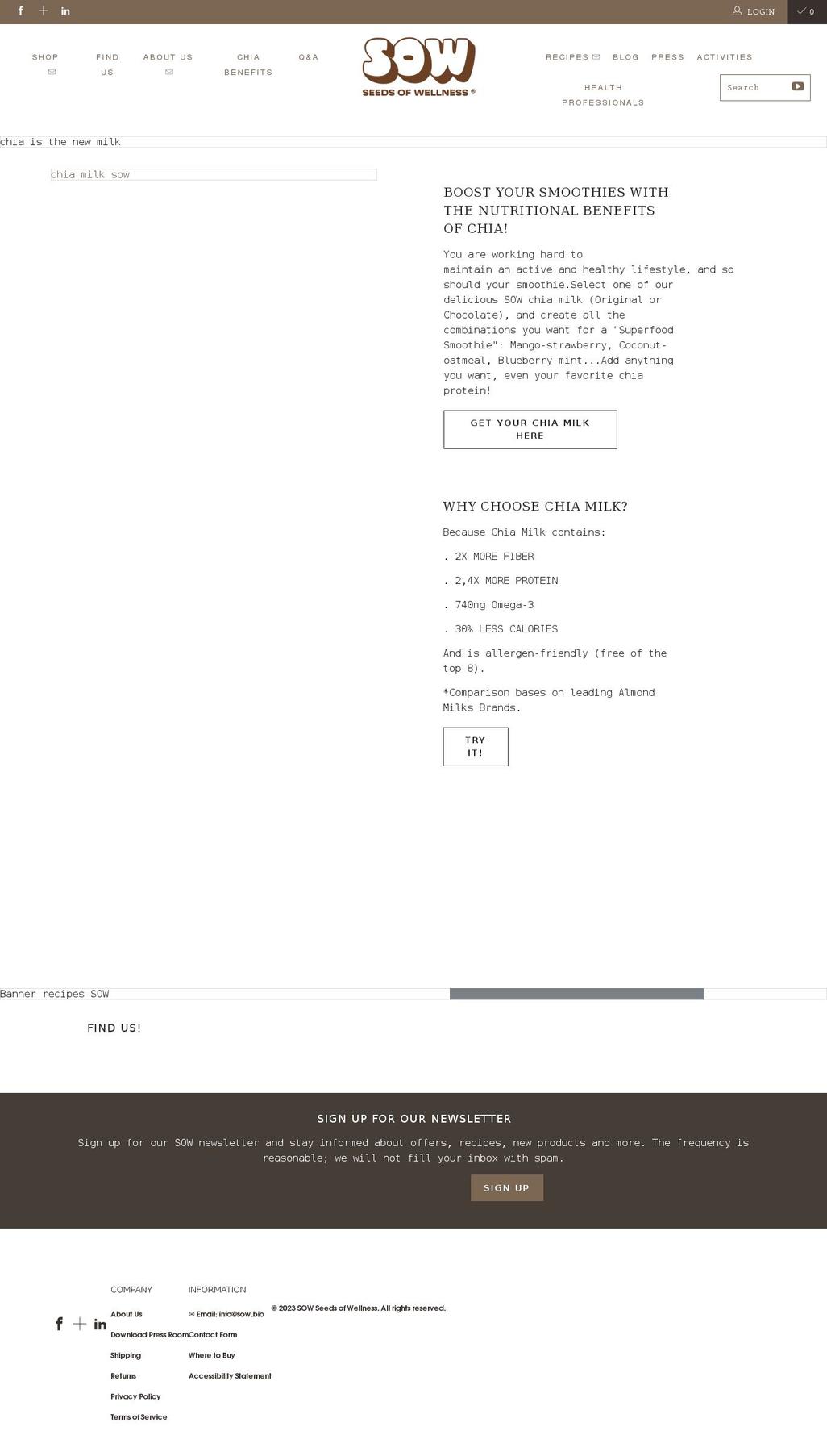 sow.bio shopify website screenshot