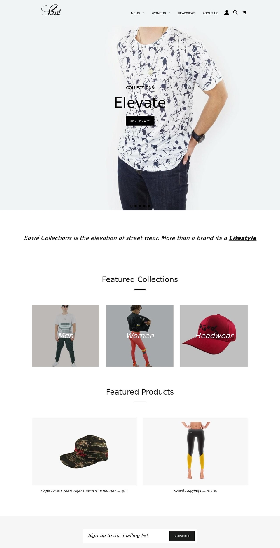 soweclothing.com shopify website screenshot