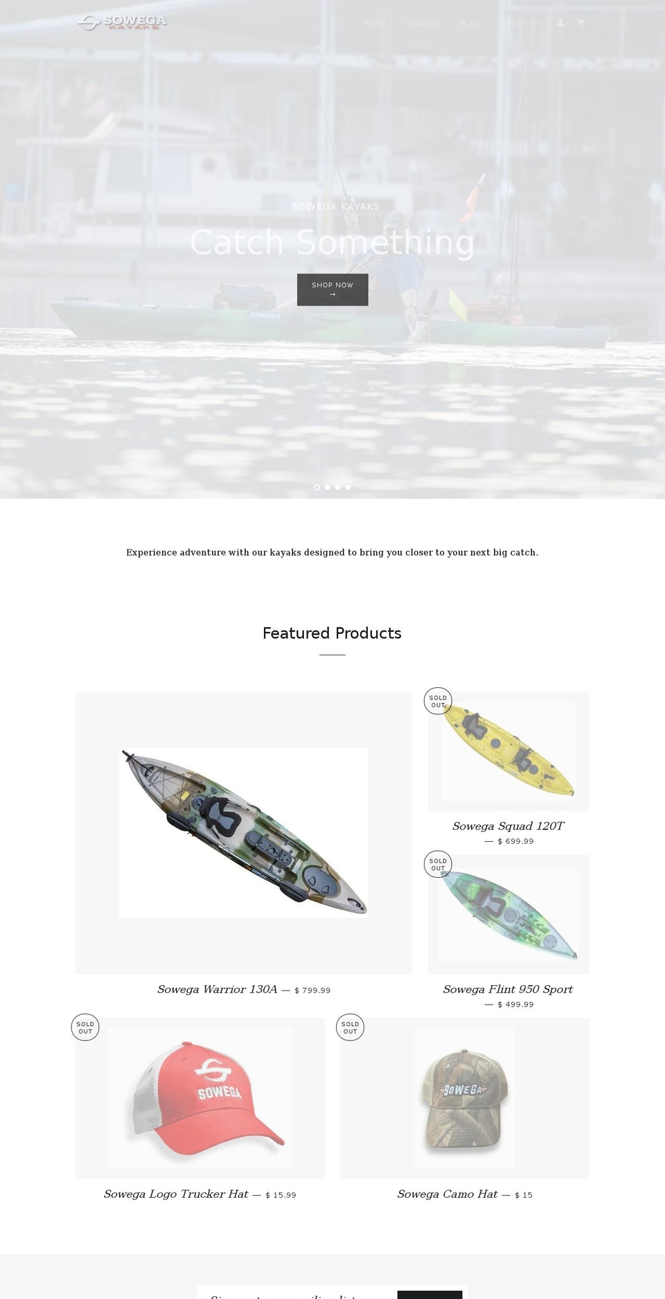 sowegacanoe.com shopify website screenshot