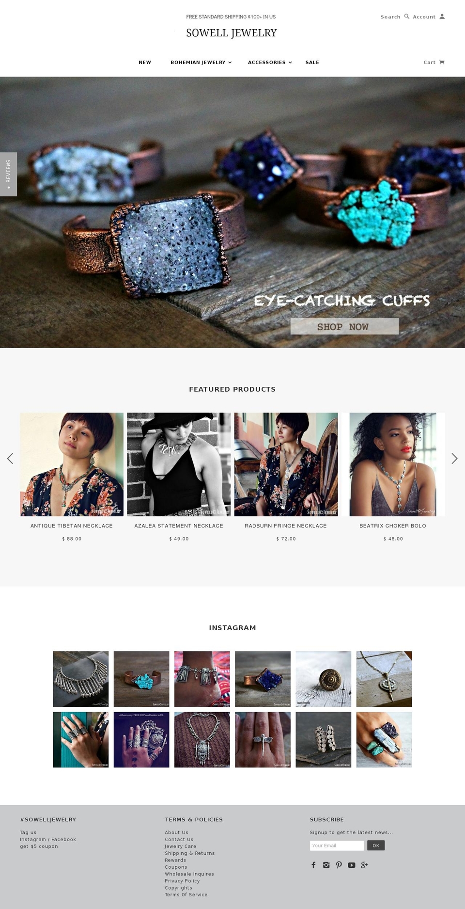 sowelljewelry.com shopify website screenshot