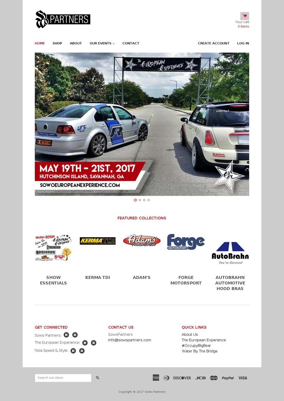 sowopartners.com shopify website screenshot