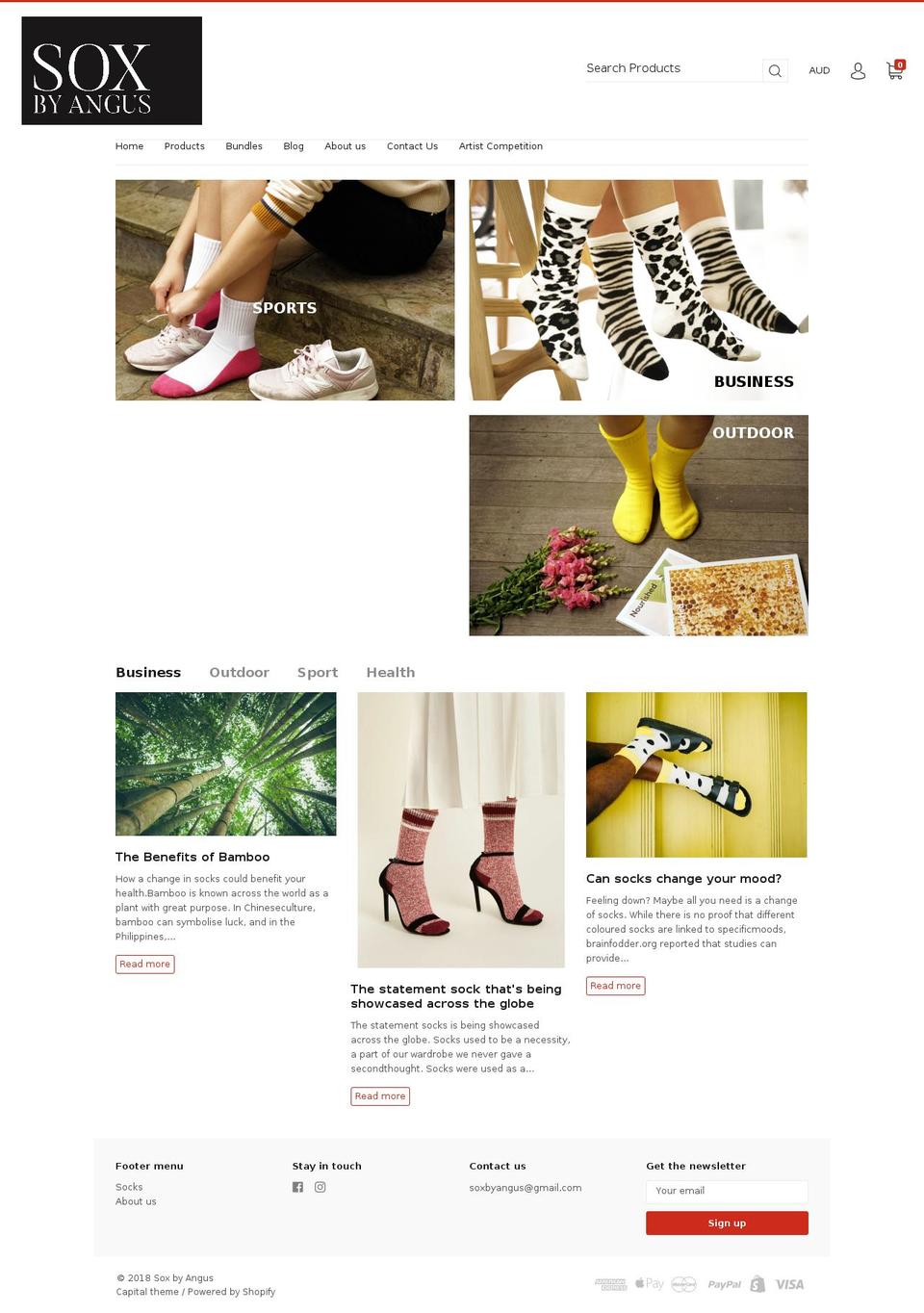 soxbyangus.com shopify website screenshot