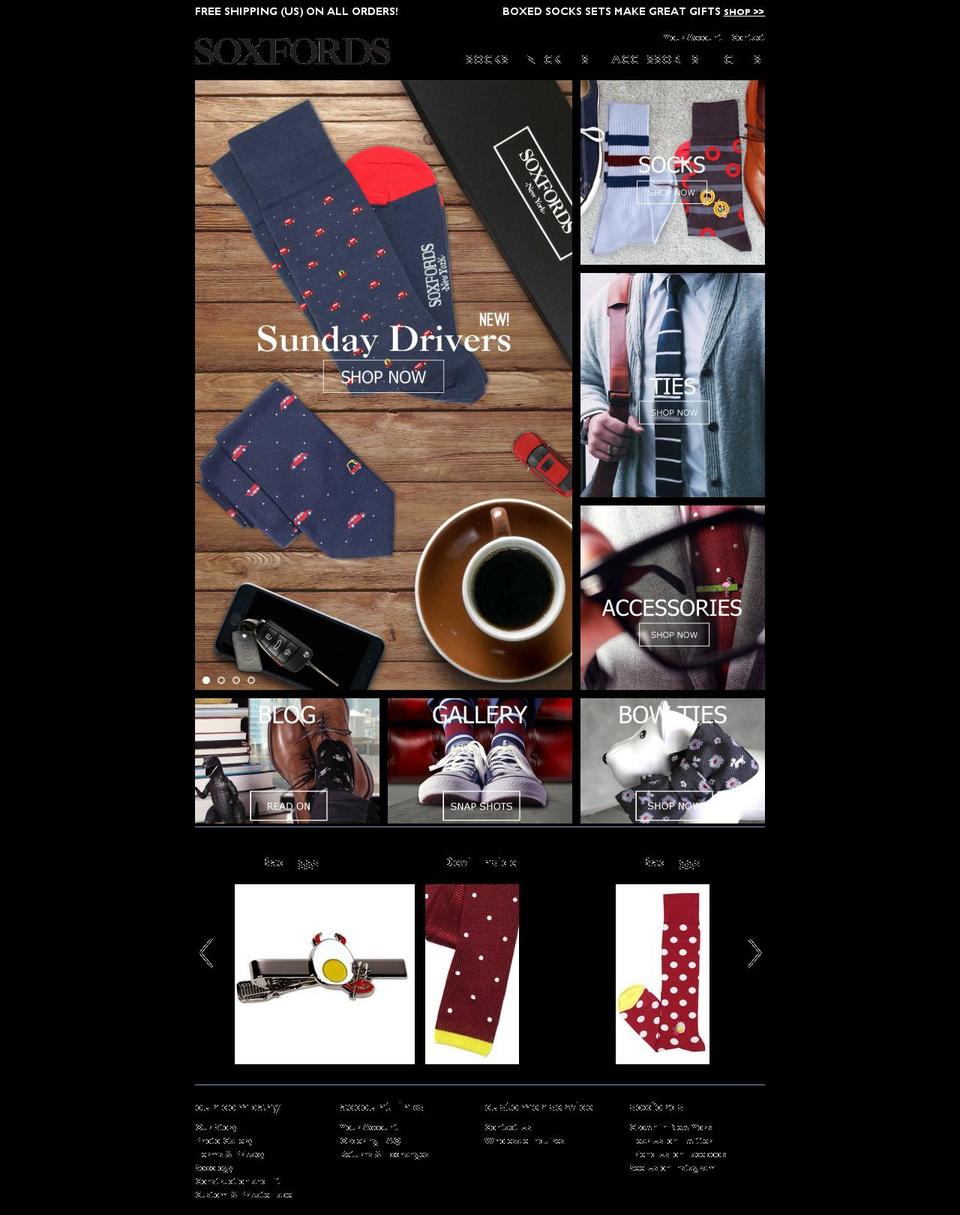 soxfords.com shopify website screenshot