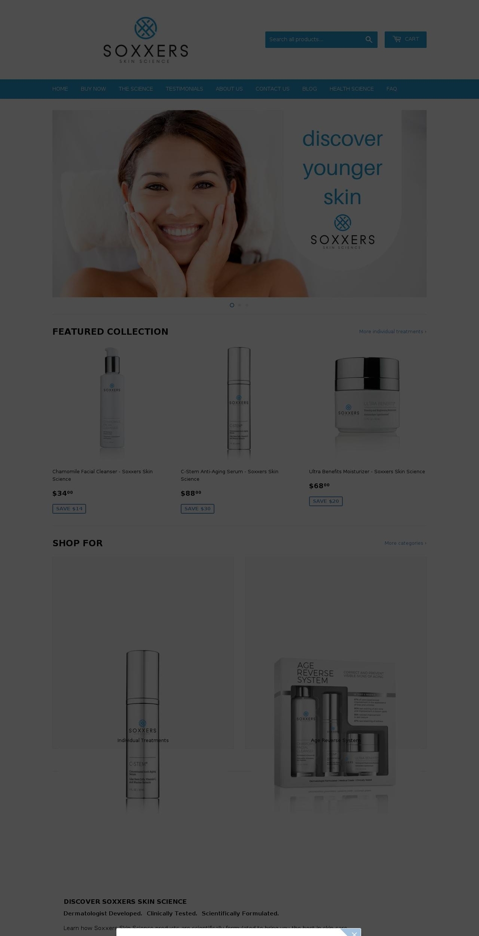 soxxers.com — Shopify storefront screenshot