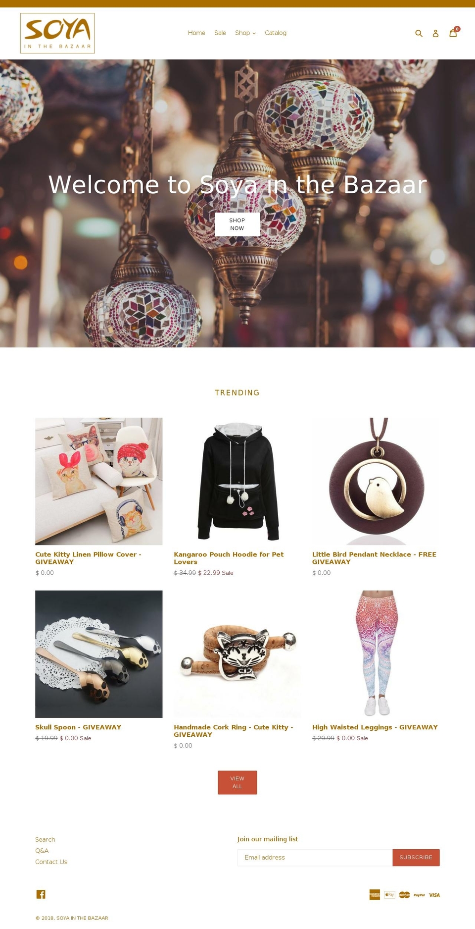 soyainthebazaar.com — Shopify storefront screenshot