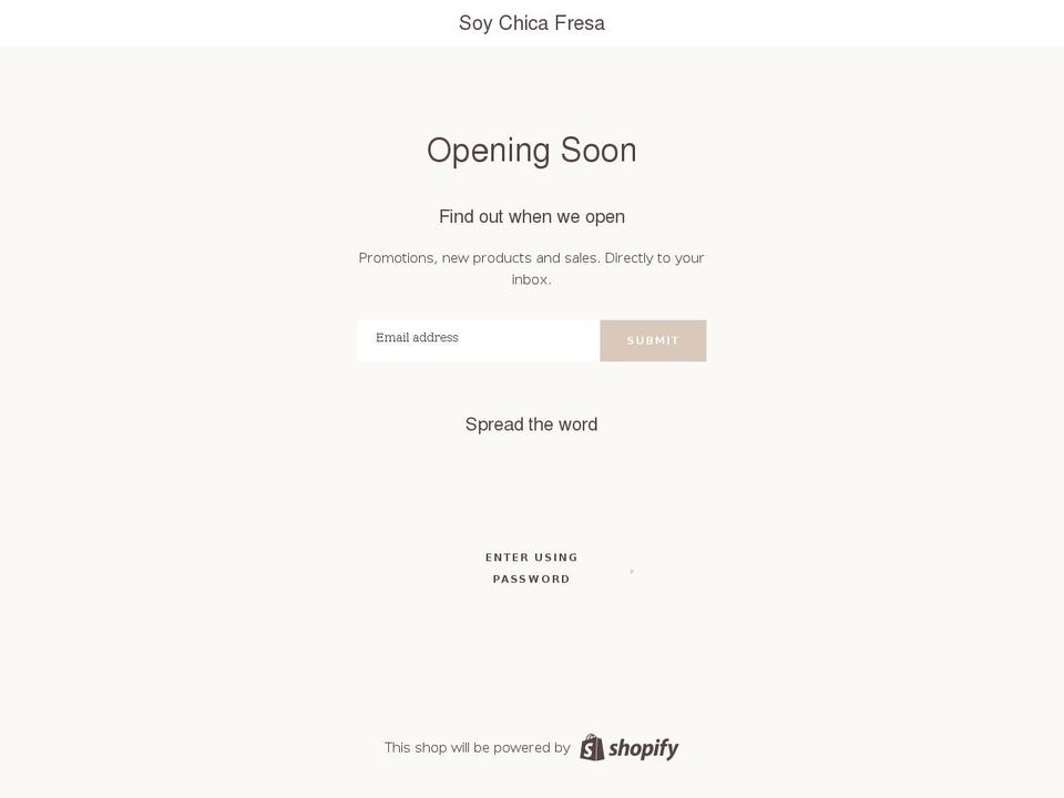 soychicafresa.com shopify website screenshot