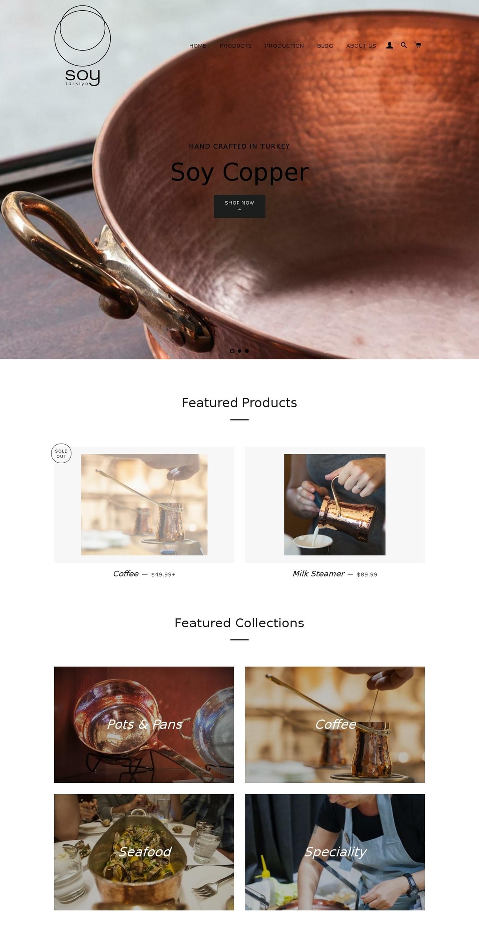soycopperusa.com — Shopify storefront screenshot
