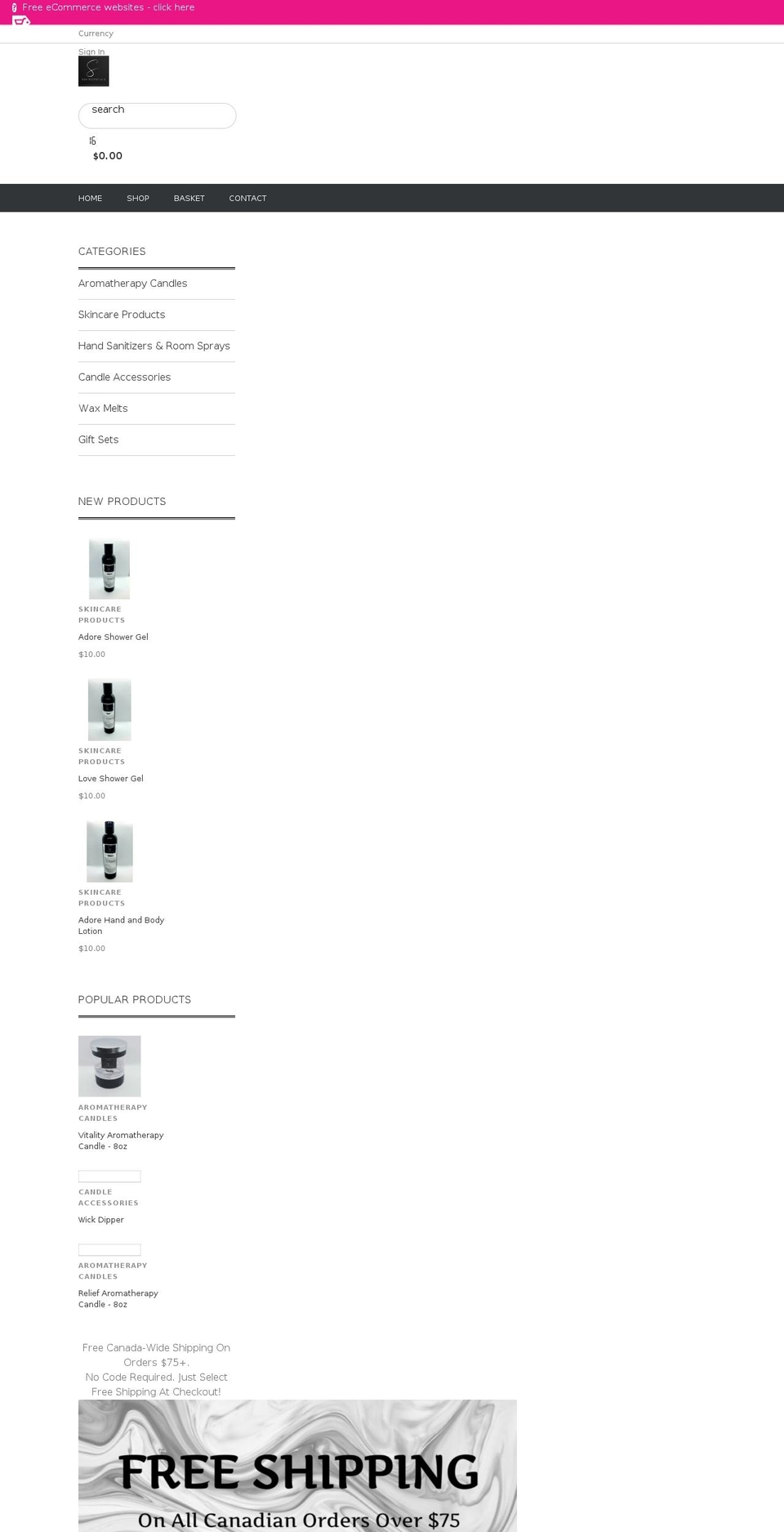 soyescentials.com — Shopify storefront screenshot