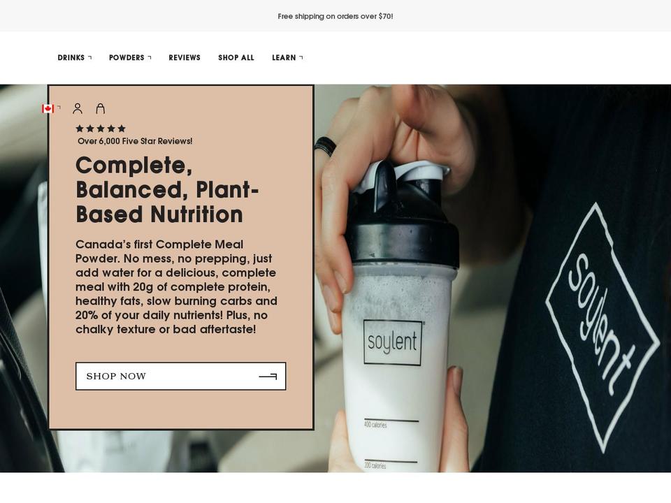 soylent.ca shopify website screenshot