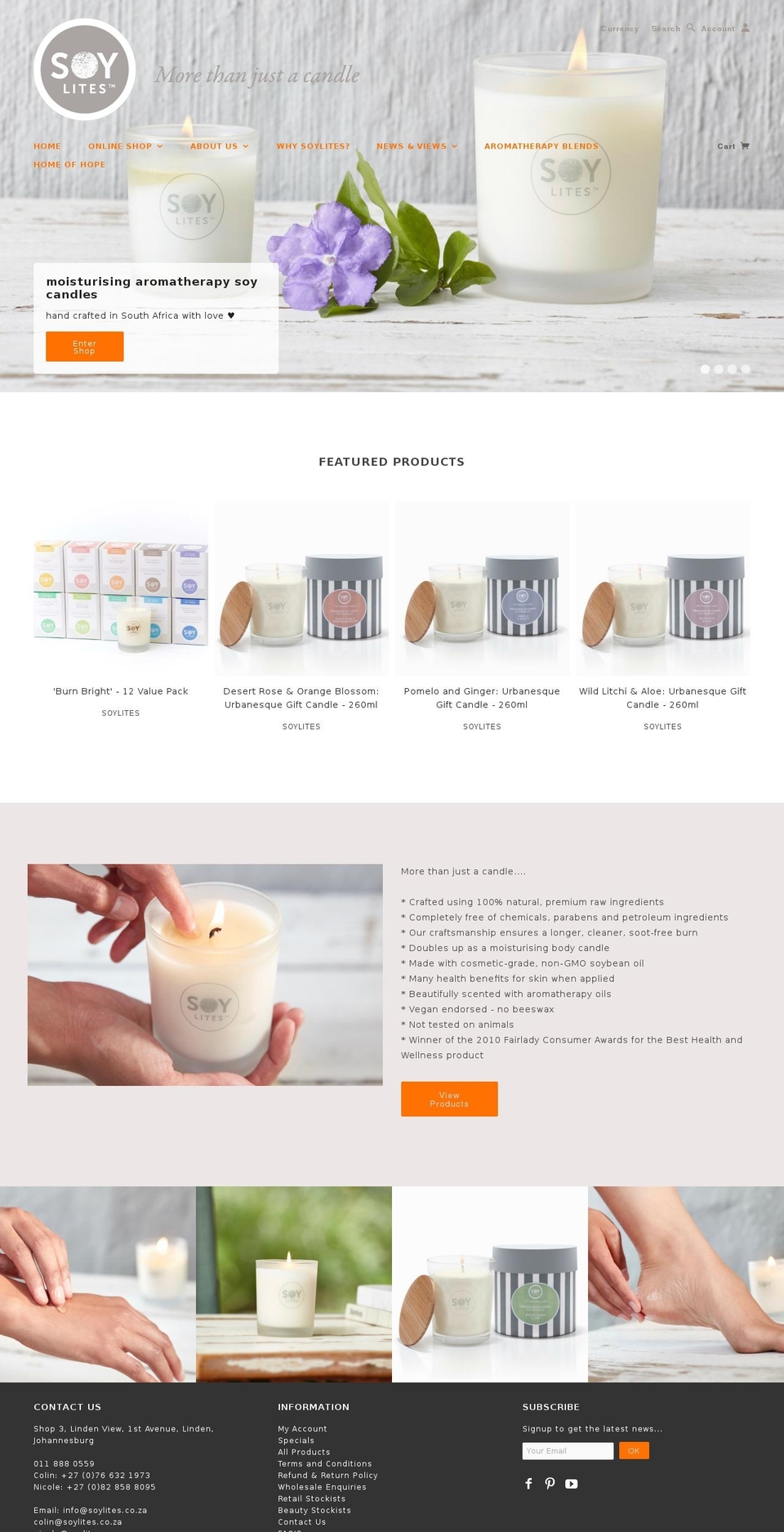 soylites.com shopify website screenshot