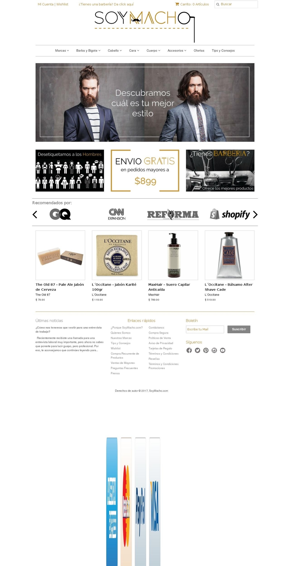 FFMmain Shopify theme site example soymacho.com