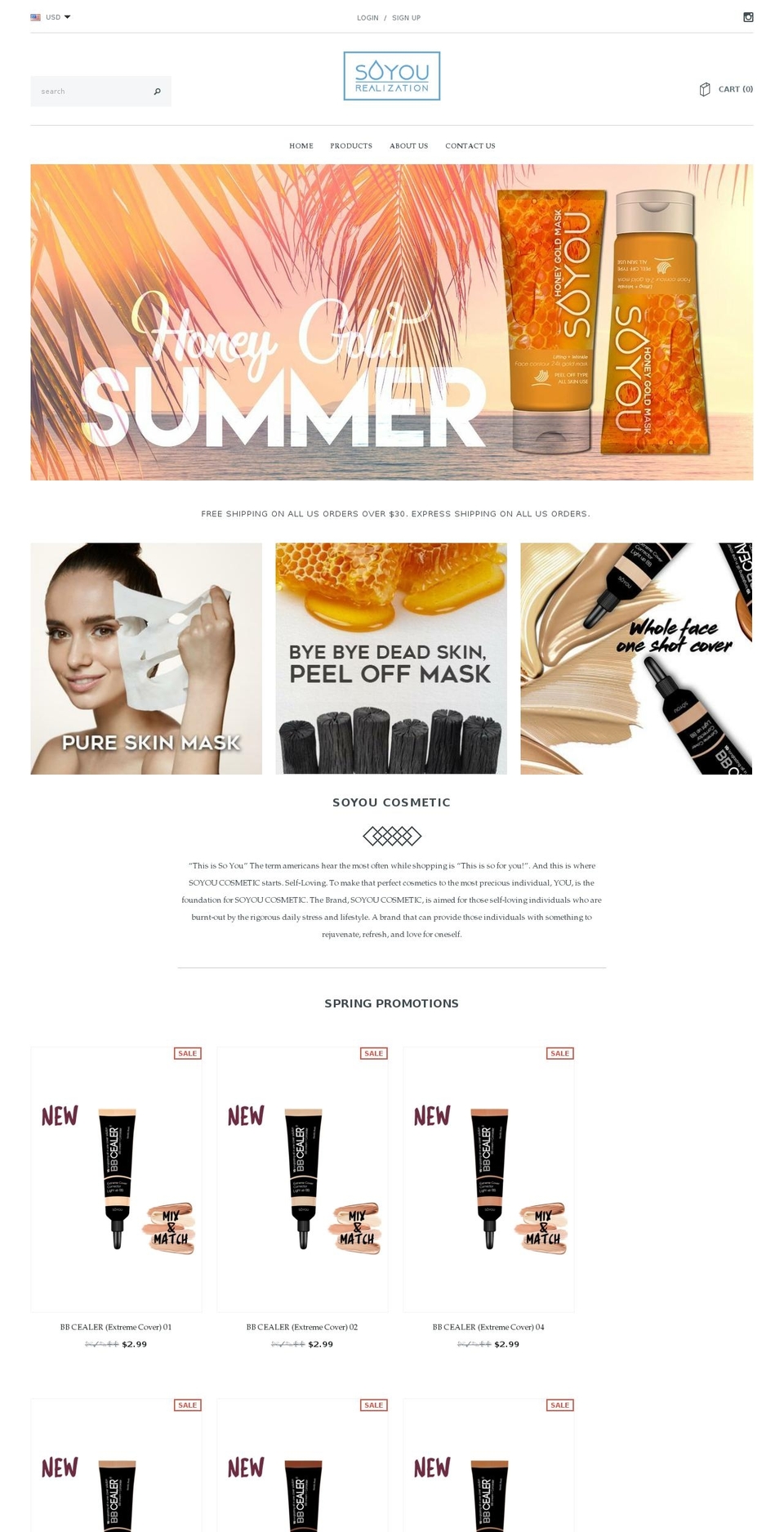Avenue Shopify theme site example soyoucosmetic.com