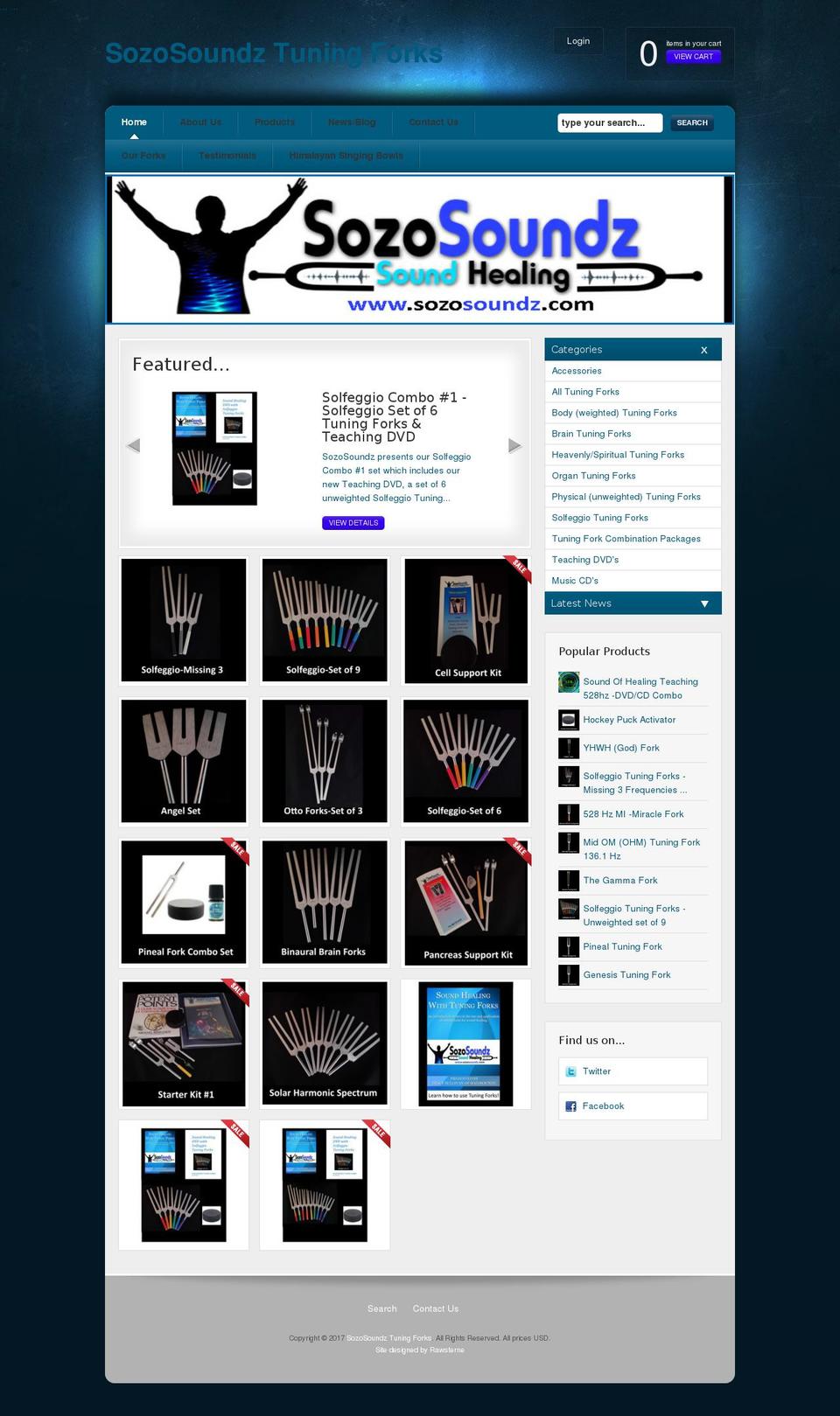 sozosoundz.com shopify website screenshot