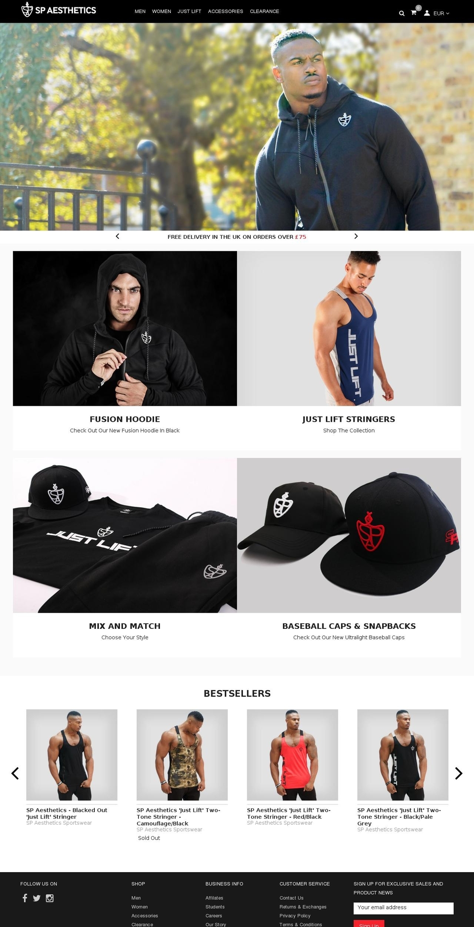 sp-aesthetics.com shopify website screenshot
