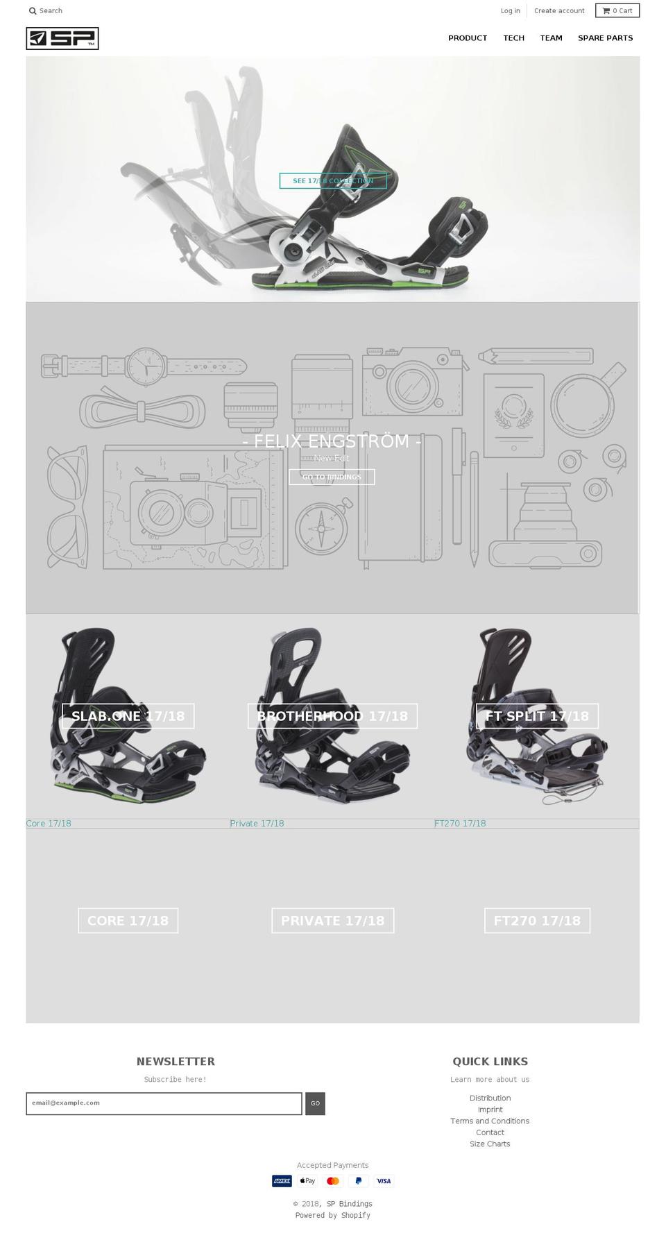 sp-bindings.com — Shopify storefront screenshot