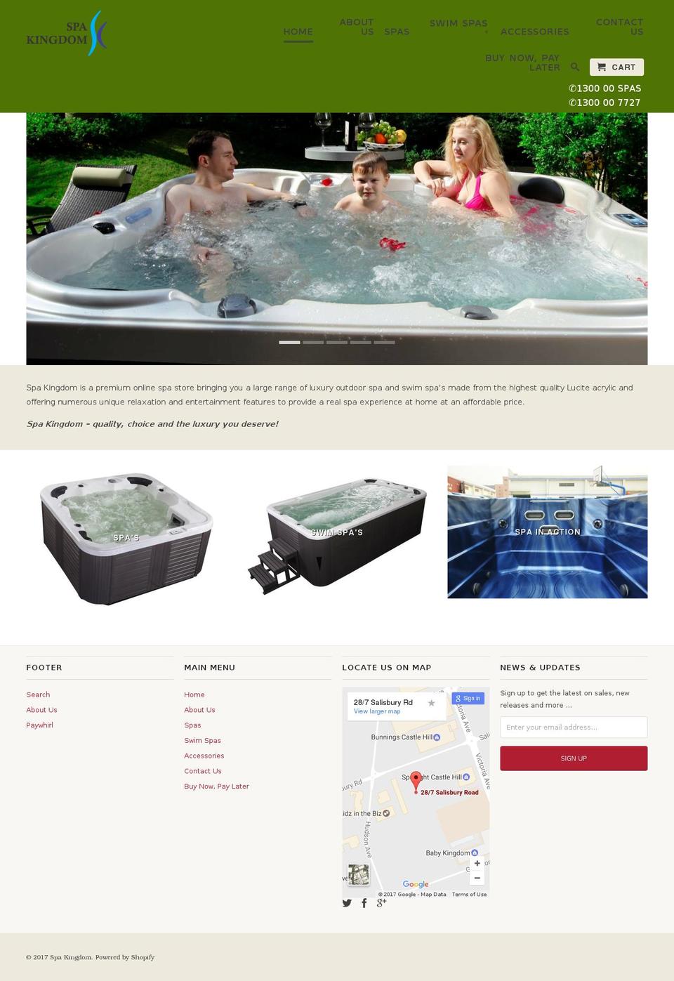 spa-kingdom.myshopify.com shopify website screenshot