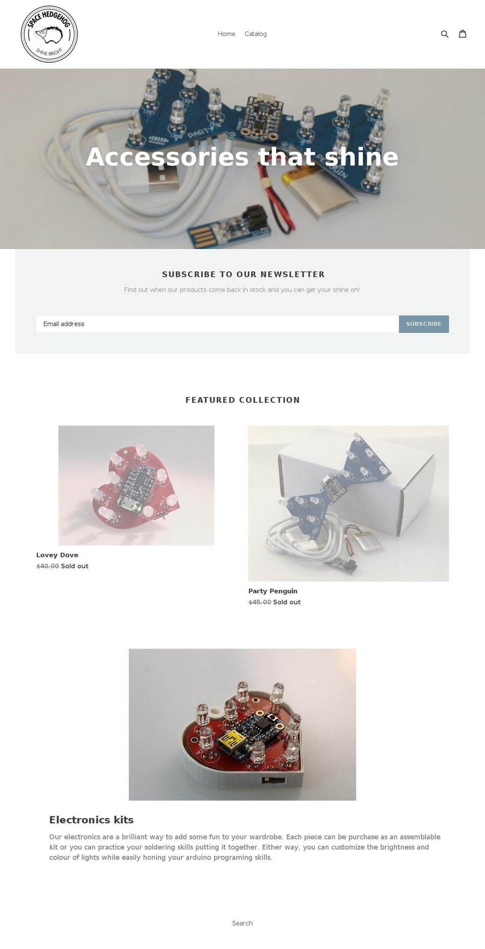 space-hedgehog.com — Shopify storefront screenshot