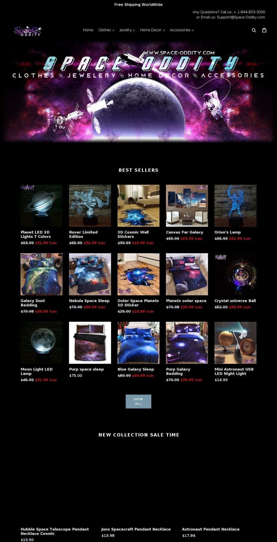 space-oddity.com — Shopify storefront screenshot