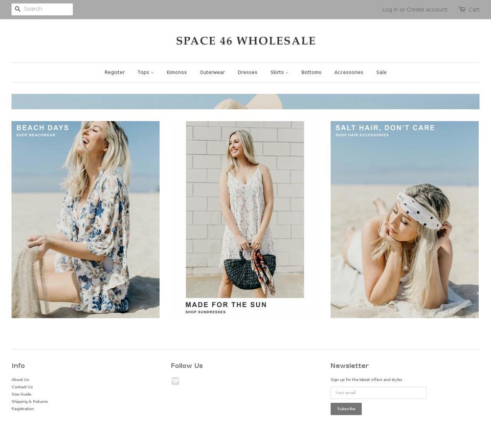 space46wholesale.com — Shopify storefront screenshot