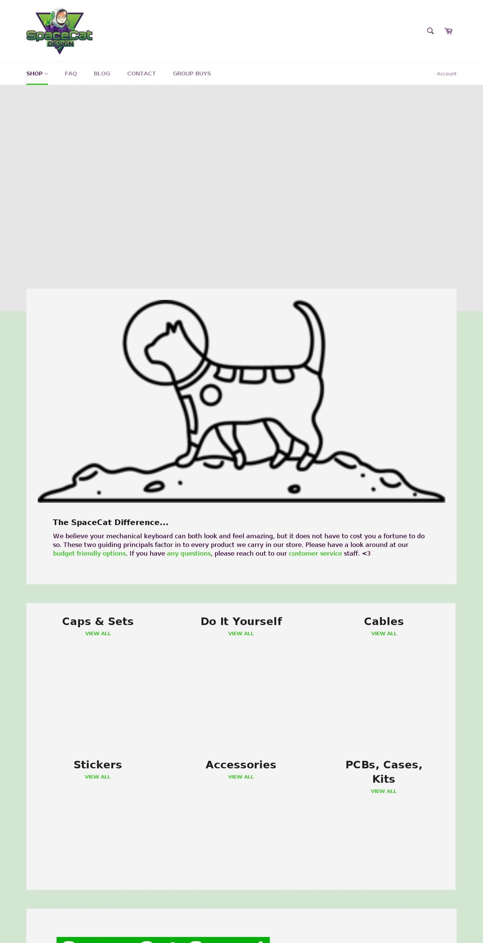 spacecat.design shopify website screenshot