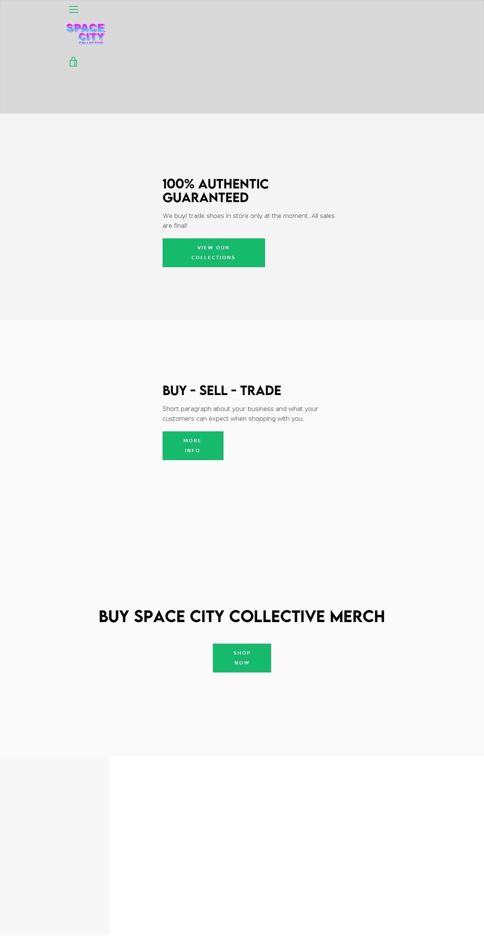 spacecitycollectiveshop.com shopify website screenshot