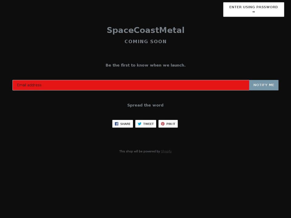 spacecoastmetal.com — Shopify storefront screenshot