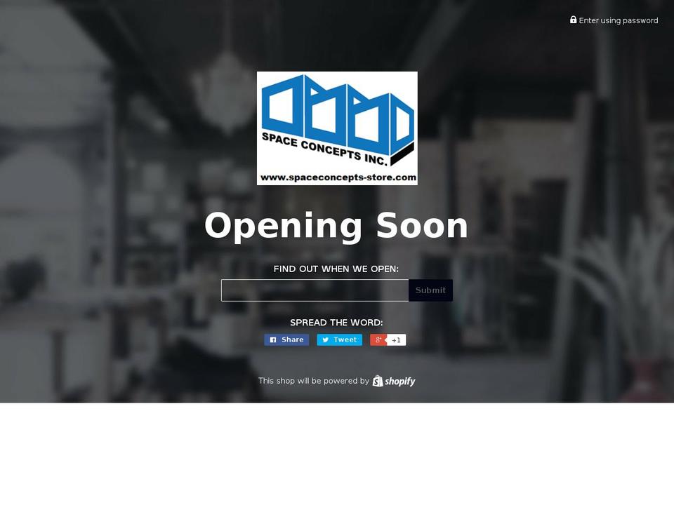 spaceconcepts-store.com shopify website screenshot
