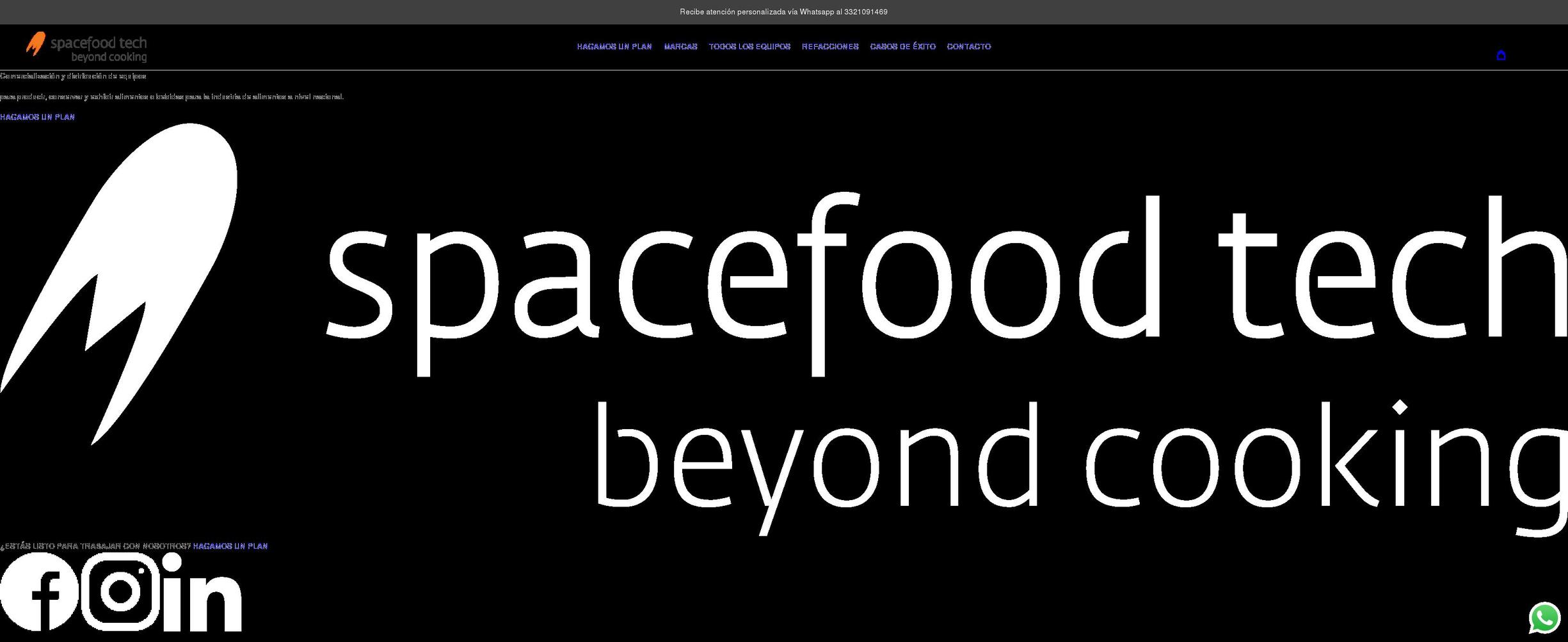 spacefood.com.mx shopify website screenshot