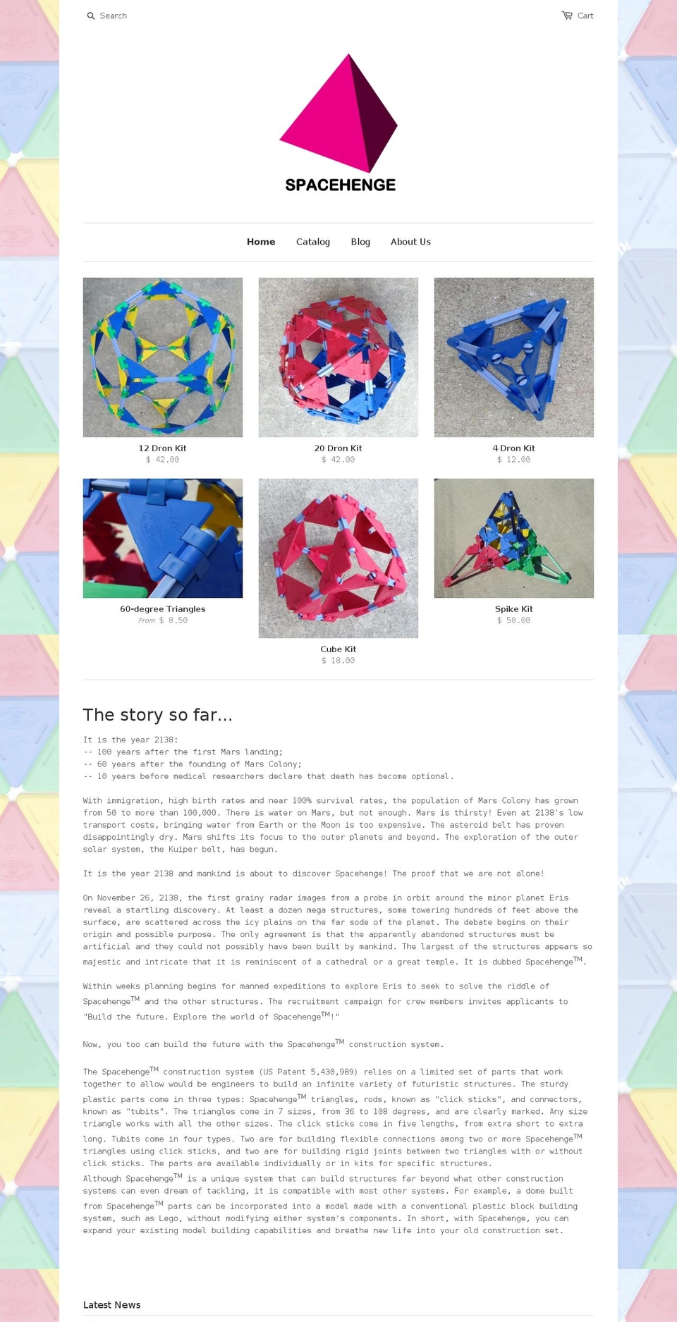 spacehenge.com — Shopify storefront screenshot