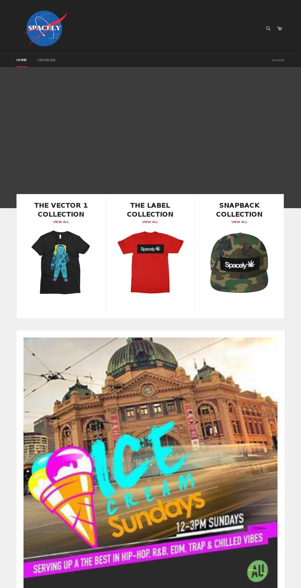 spacelyclothing.com — Shopify storefront screenshot