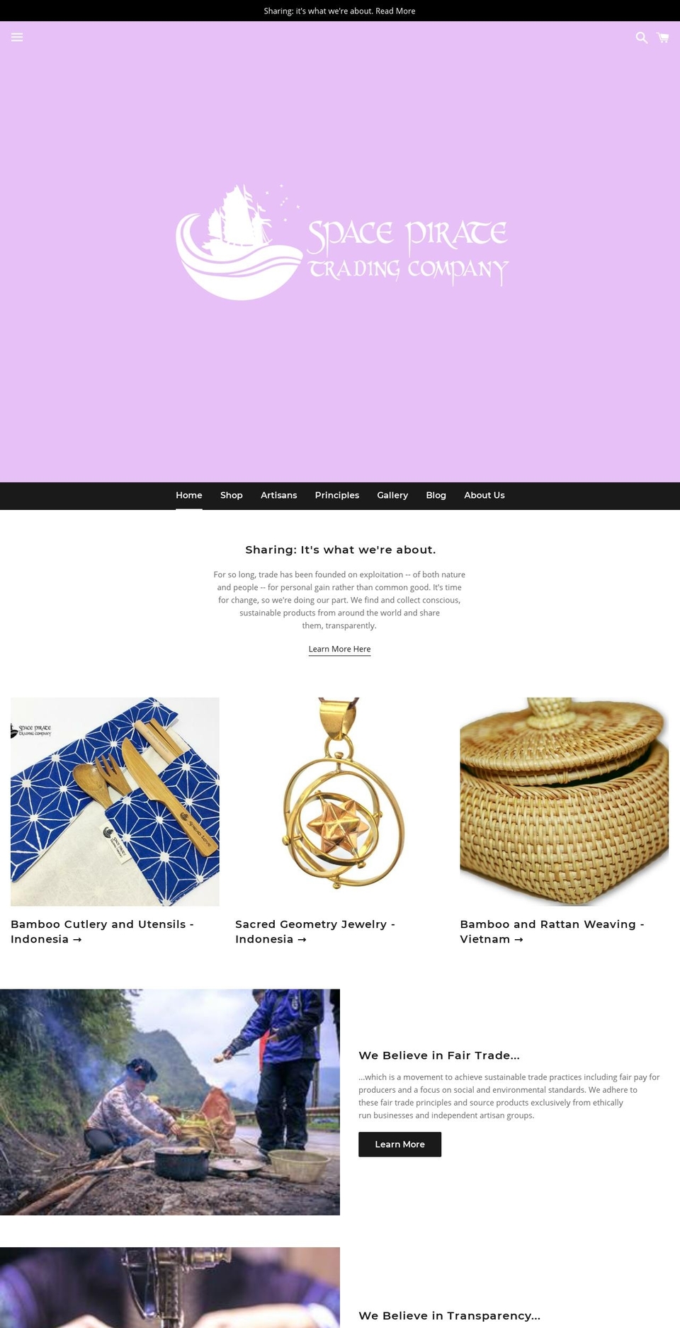 spacepiratetrading.com shopify website screenshot