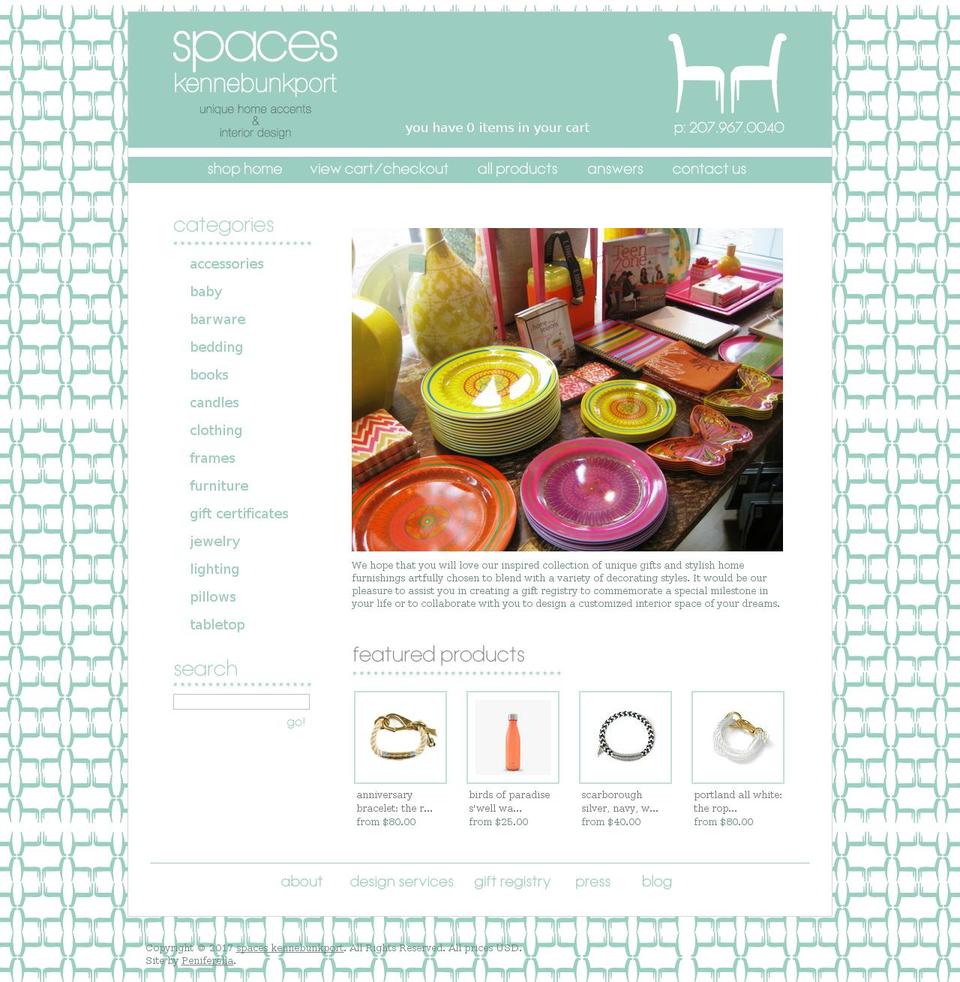 spaceskennebunkport.com shopify website screenshot