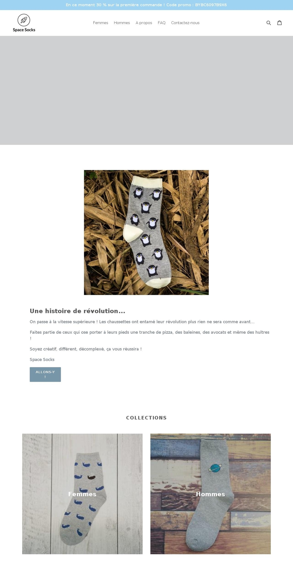 spacesock.com shopify website screenshot
