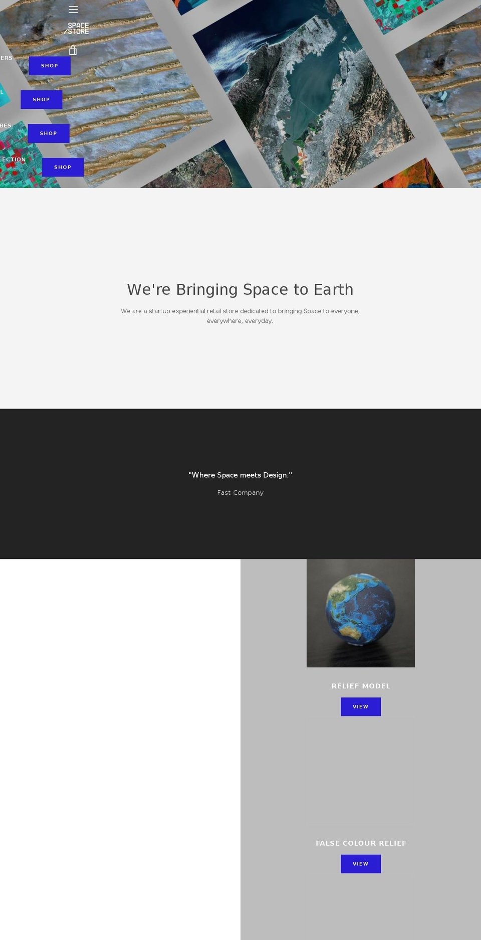 spacestore.co shopify website screenshot