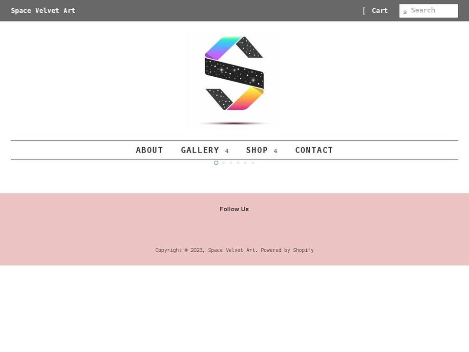 spacevelvetart.com — Shopify storefront screenshot